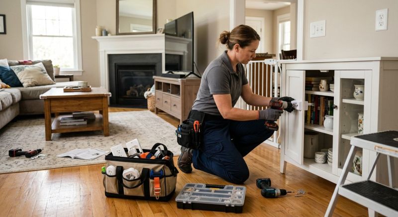 Cabinet Childproofing in Roswell, GA